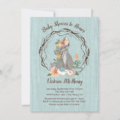 Kitty Cat Kitten und Momma Baby Dusche Einladungen (Vorderseite)