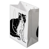 Kitty Cat Kunst Mittlere Geschenktüte (Vorderseite Schrägansicht)