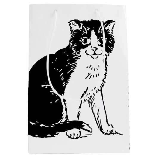Kitty Cat Kunst Mittlere Geschenktüte (Vorderseite)