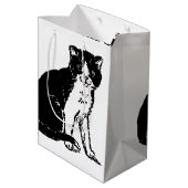 Kitty Cat Kunst Mittlere Geschenktüte (Rückseite Schrägansicht)