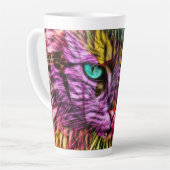 Kitty Cat Künstlerisches Design Milchtasse (Linke Ecke)