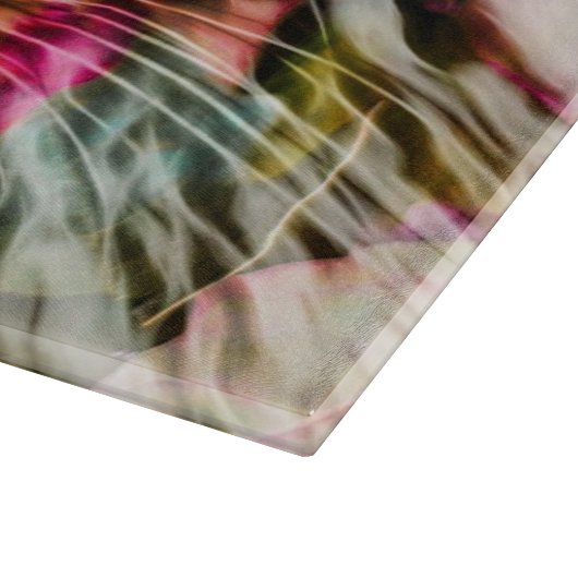 Kitty Cat Künstlerisches Design Schneidebrett (Ecke)