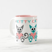 Kitty Cat Liebe 2 Tonische Tasse (Vorderseite Links)