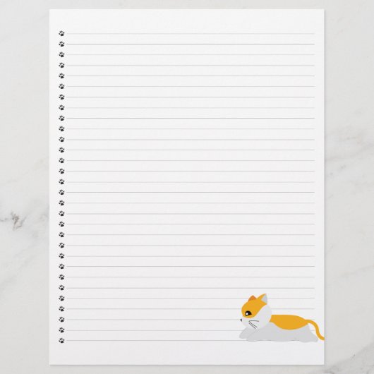 Kitty Cat Lined Letterhead (Vorderseite)
