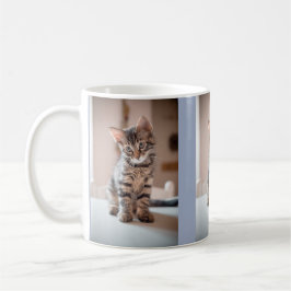 Kitty Cat Lover 3 Benutzerdefinierte Fotos Kaffeetasse