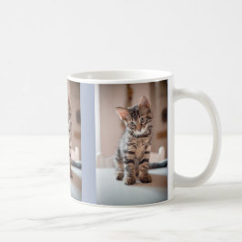 Kitty Cat Lover 3 Benutzerdefinierte Fotos Kaffeetasse