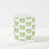 Kitty Cat Matcha Macaron Mattglastasse (Mittel)