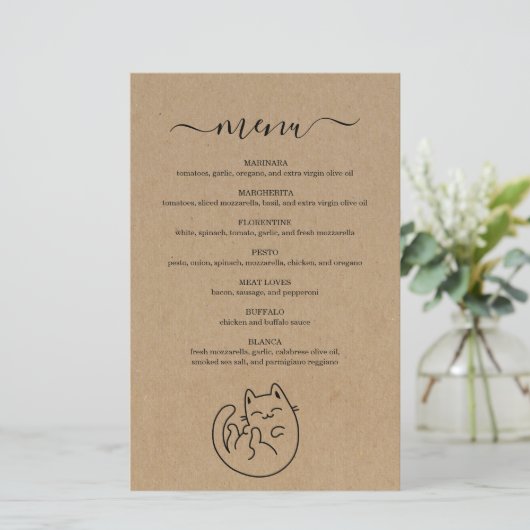 Kitty Cat Menu (Stehend Vorderseite)