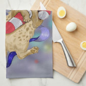 Kitty Cat Meowy Weihnachten! Geschirrtuch (Viertel Falte)