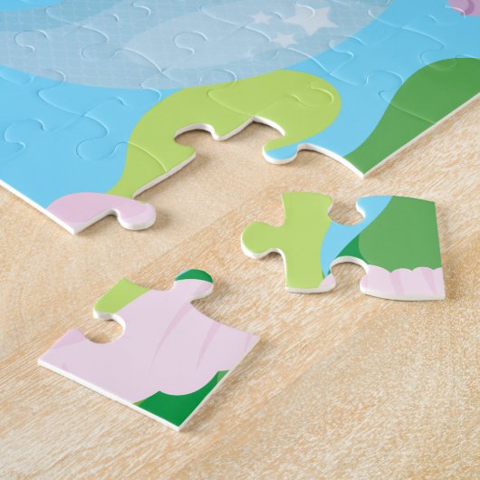 Kitty Cat Mermaid and Fish Friends Personalized Puzzle (Seite)