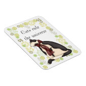 Kitty Cat mit Blume Picture Magnet (Rechte Seite)