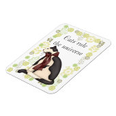 Kitty Cat mit Blume Picture Magnet (Linke Seite)