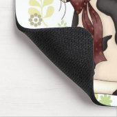 Kitty Cat mit Blume Picture Mousepad (Ecke)
