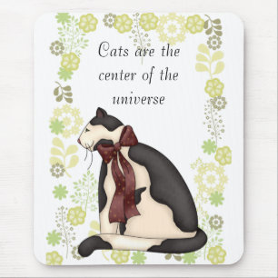 Kitty Cat mit Blume Picture Mousepad