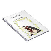 Kitty Cat mit Blume Picture Notizblock (Rechte Seite)