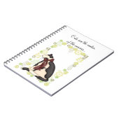 Kitty Cat mit Blume Picture Notizblock (Linke Seite)