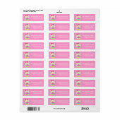 Kitty Cat mit Cupcake Birthday Address Labels d2 (Vorne)