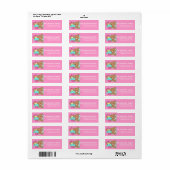 Kitty Cat mit Cupcake Birthday Address Labels d3 (Vorne)