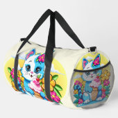 Kitty Cat mit Eis Summer Kawaii Charakter Duffle Bag (Rechte Ecke)