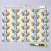 Kitty Cat mit Eis Summer Kawaii Charakter Seidenpapier (Handwerk)