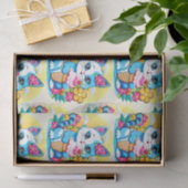 Kitty Cat mit Eis Summer Kawaii Charakter Seidenpapier (Geschenk)