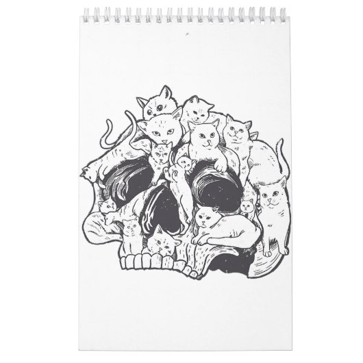 Kitty Cat mit Gun-Birthday und Halloween Cat Cost Kalender (Titelbild)