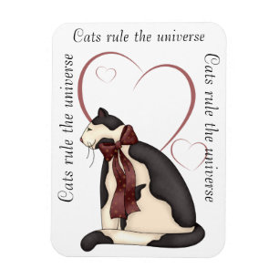 Kitty Cat mit Herz Bild Magnet