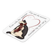 Kitty Cat mit Herz Bild Magnet (Linke Seite)