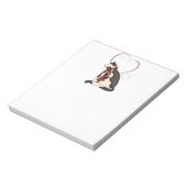 Kitty Cat mit Herz Bild Notizblock (Rotiert)