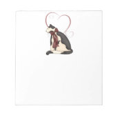 Kitty Cat mit Herz Bild Notizblock (Vorderseite)