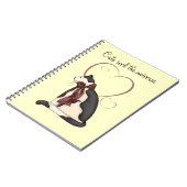 Kitty Cat mit Herz Bild Notizblock (Linke Seite)