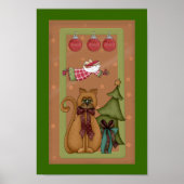Kitty Cat mit Tree Picture Poster (Vorne)