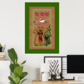 Kitty Cat mit Tree Picture Poster (Heimbüro)