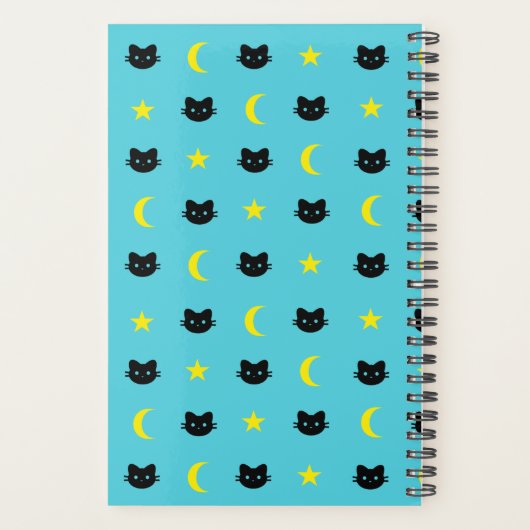 Kitty Cat Moon and Stars Planer (Rückseite)