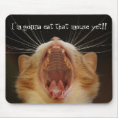 Kitty Cat Mouth Wide Open Mouse Eater Mousepad (Vorne)