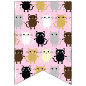 Kitty Cat Niedlich Kids Geburtstagsparty Wimpelkette (Erste Fahne)