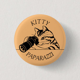 Kitty Cat Paparazzi - Fotograf Button