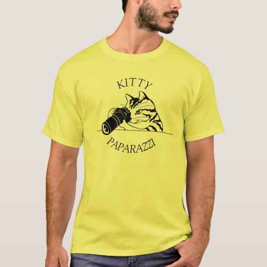 Kitty Cat Paparazzi - Fotograf T-Shirt (Vorderseite)