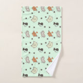 Kitty Cat Pattern Badhandtuch Set (Handtuch)