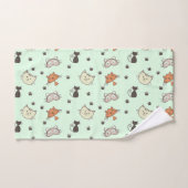 Kitty Cat Pattern Badhandtuch Set (Handtuch)