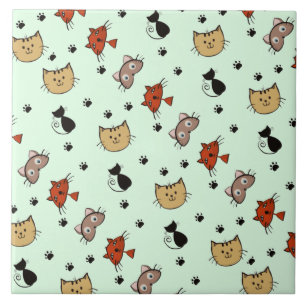 Kitty Cat Pattern Fliese