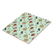 Kitty Cat Pattern Fliese (Seite)