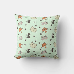 Kitty Cat Pattern Kissen