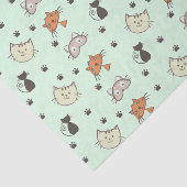 Kitty Cat Pattern Seidenpapier (Ausschnitt)