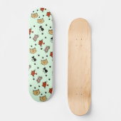 Kitty Cat Pattern Skateboard (Vorderseite)