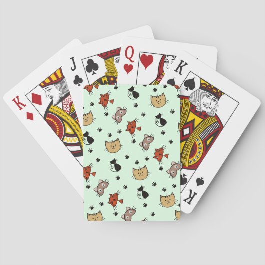 Kitty Cat Pattern Spielkarten (Rückseite)