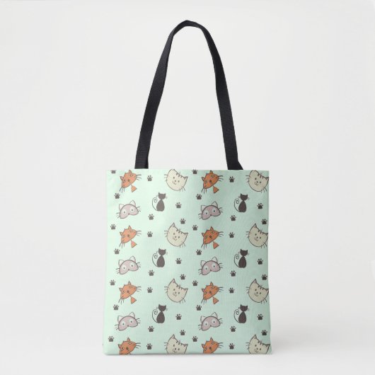 Kitty Cat Pattern Tasche (Vorderseite)
