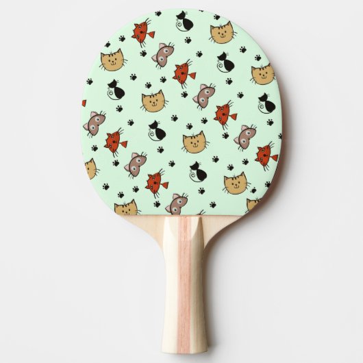 Kitty Cat Pattern Tischtennis Schläger (Vorderseite)