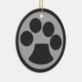 Kitty Cat Paw Print Keramikornament (Rechts)