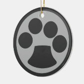 Kitty Cat Paw Print Keramikornament (Links)